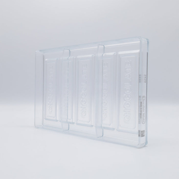 Chocolate World Tablet 'Chocolate' Polycarbonate Chocolate Mold – ~4.72 x 2.36 x 0.31 in, 3 Cavities