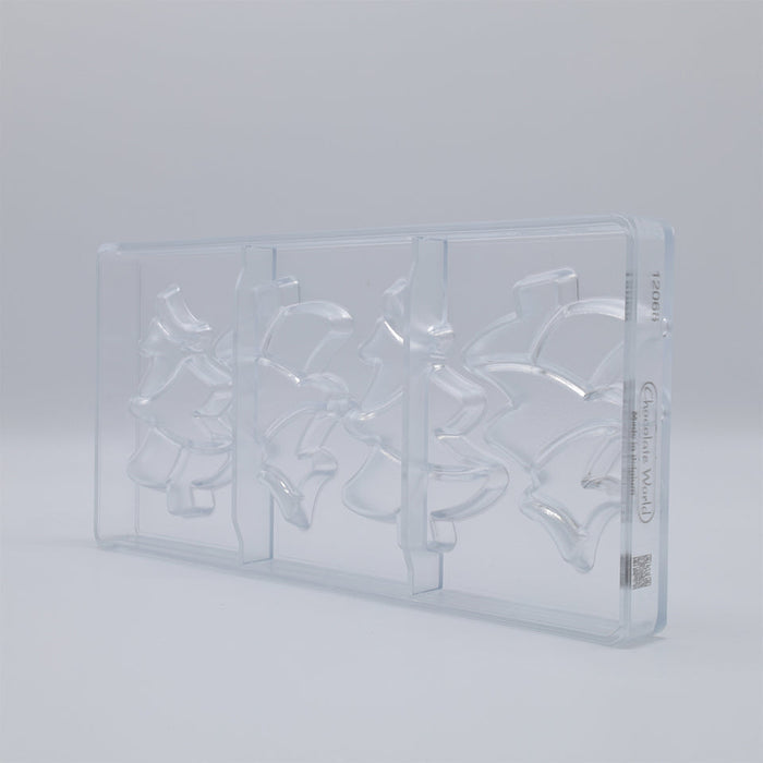 Chocolate World Tablet Christmas Tree 97mm Polycarbonate Chocolate Mold – 2.85 x 3.82 x 0.39 in, 4 Cavities