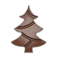 Chocolate World Tablet – Christmas Tree polycarbonate chocolate mold 12008CW with 2 cavities, professional Belgian confectionery mold for bonbons and pralines, clear polycarbonate tablet – christmas tree chocolate mould 12008CW
