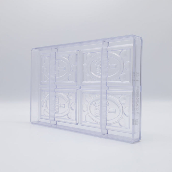 Chocolate World Tablet – 'I Love You' Message Polycarbonate Chocolate Mold – ~4.65 x 1.97 x 0.31 in, 4 Cavities