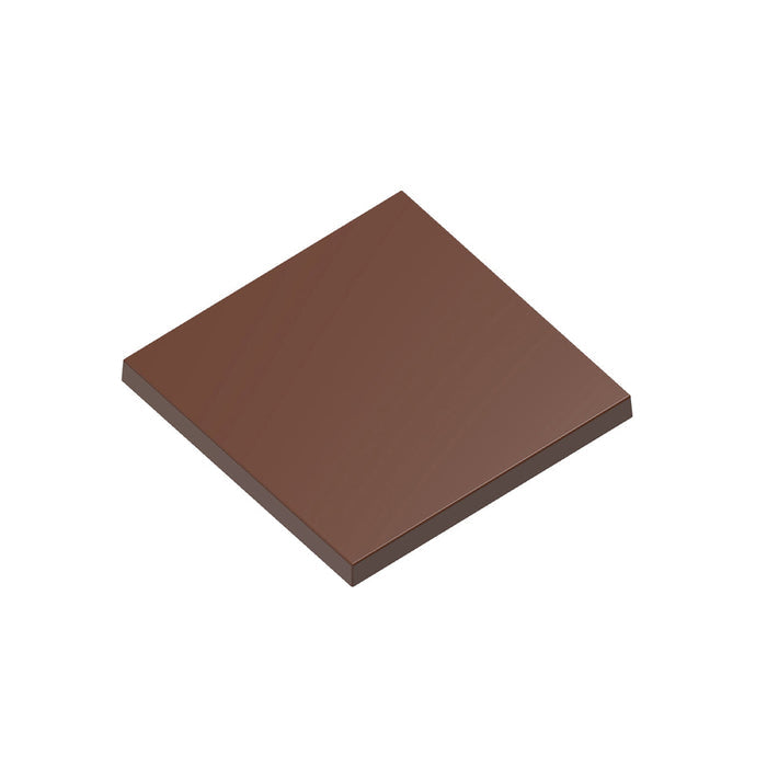 Chocolate World Tablet Square 80×80mm polycarbonate chocolate mold CF0251 with 4 cavities, professional Belgian confectionery mold for bonbons and pralines, clear polycarbonate tablet square 80×80mm chocolate mould CF0251