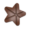 Chocolate World Tablet Star polycarbonate chocolate mold 12045CW with 2 cavities, professional Belgian confectionery mold for bonbons and pralines, clear polycarbonate tablet star chocolate mould 12045CW