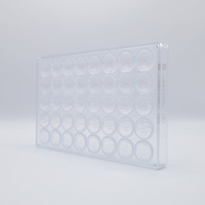 Chocolate World Truffle Polycarbonate Chocolate Mold – ~1.38 x 1.38 x 0.98 in, 21 Cavities