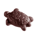 Chocolate World Turtle polycarbonate chocolate mold 1411CW with 6 cavities, professional Belgian confectionery mold for bonbons and pralines, clear polycarbonate turtle chocolate mould 1411CW