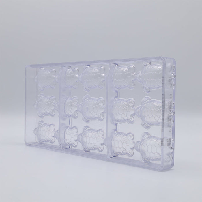 Chocolate World Turtle Polycarbonate Chocolate Mold – ~2.17 x 1.77 x 0.79 in, 6 Cavities