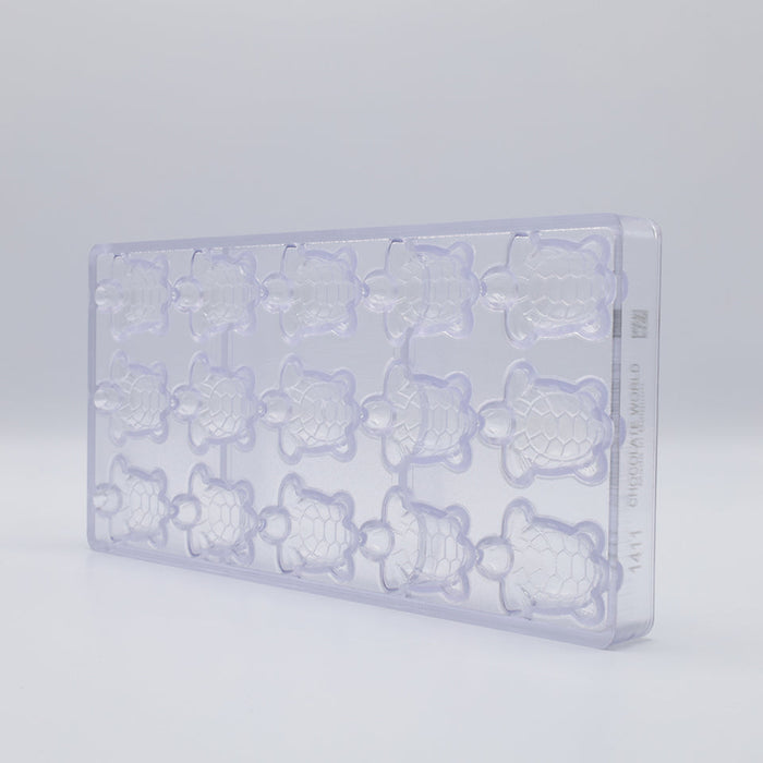 Chocolate World Turtle Polycarbonate Chocolate Mold – ~2.17 x 1.77 x 0.79 in, 6 Cavities