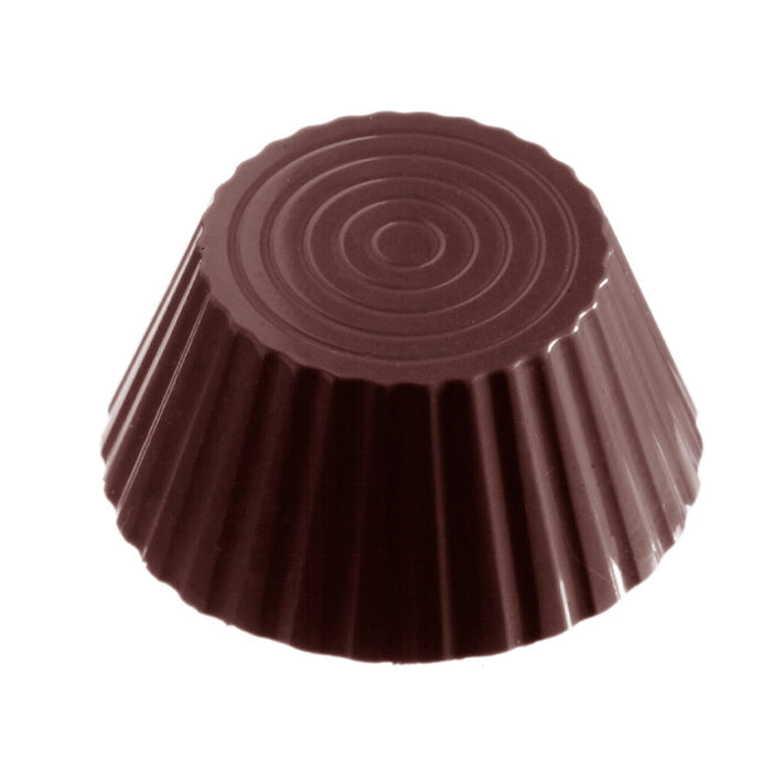 Chocolate World Victoria Cup polycarbonate chocolate mold 1347CW with 6 deep cup-shell cavities, professional Belgian fillable chocolate cup mold, clear polycarbonate Victoria cup candy mould 1347CW