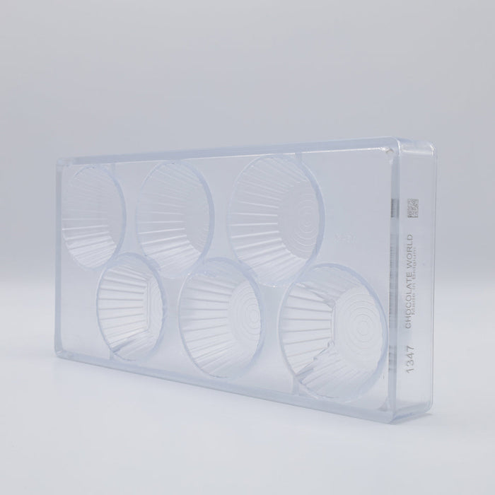 Chocolate World Victoria Cup Polycarbonate Chocolate Mold – 2.56 x 2.56 x 1.18 in, 6 Cavities