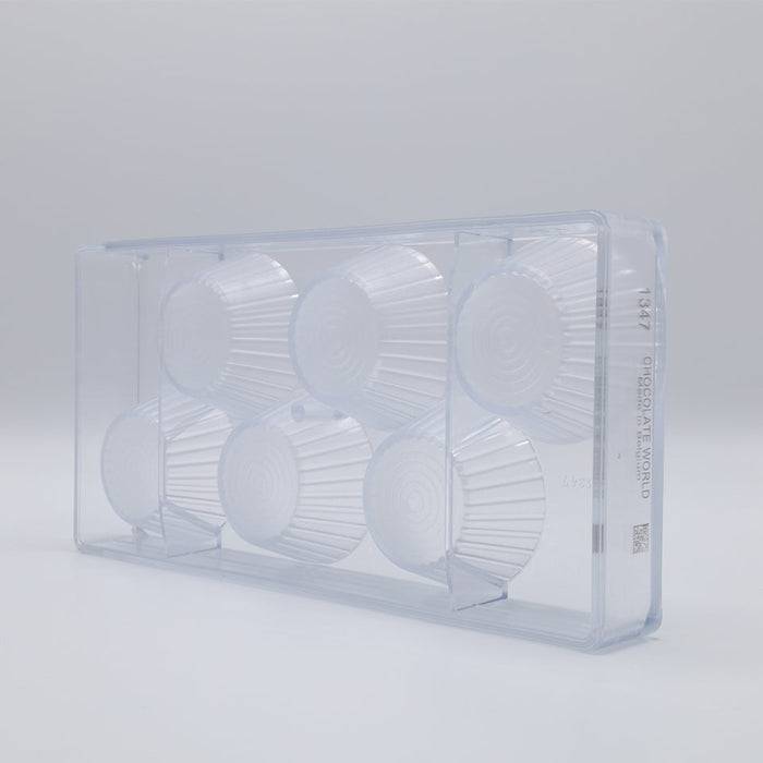 Chocolate World Victoria Cup Polycarbonate Chocolate Mold – 2.56 x 2.56 x 1.18 in, 6 Cavities