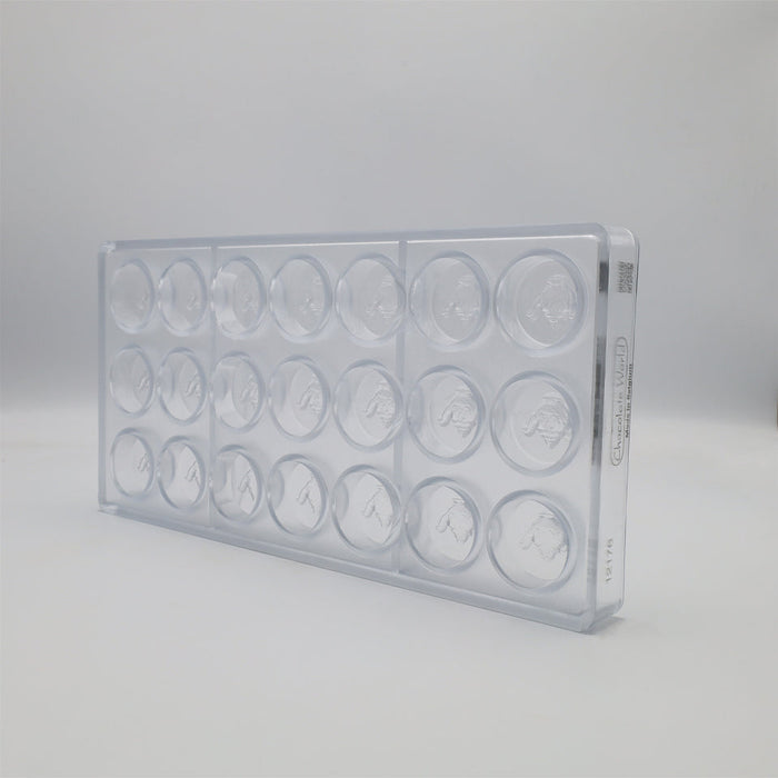 Chocolate World Victorian Coffee Pot Praline Polycarbonate Chocolate Mold – 1.18 x 1.18 x 0.61 in, 21 Cavities