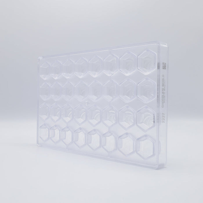 Chocolate World Wiro Polycarbonate Chocolate Mold – ~1.18 x 1.18 x 0.63 in, 32 Cavities
