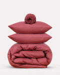 Classic Percale - Core Bedding Set - Carmine