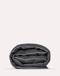 Classic Percale Duvet Cover- Anthracite with White Piped Edge
