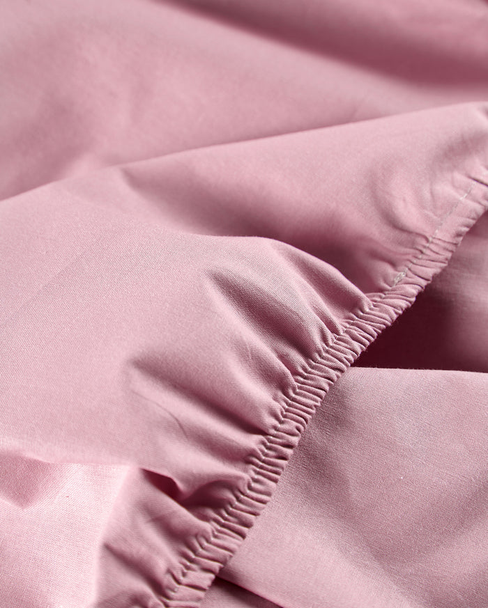 Classic Percale Fitted Sheet - Pink