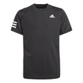 Adidas Club 3-Stripe Boys Tennis Tee - Black/White