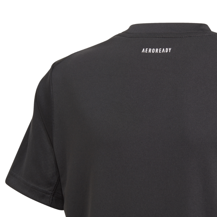 Adidas Club 3-Stripe Boys Tennis Tee - Black/White
