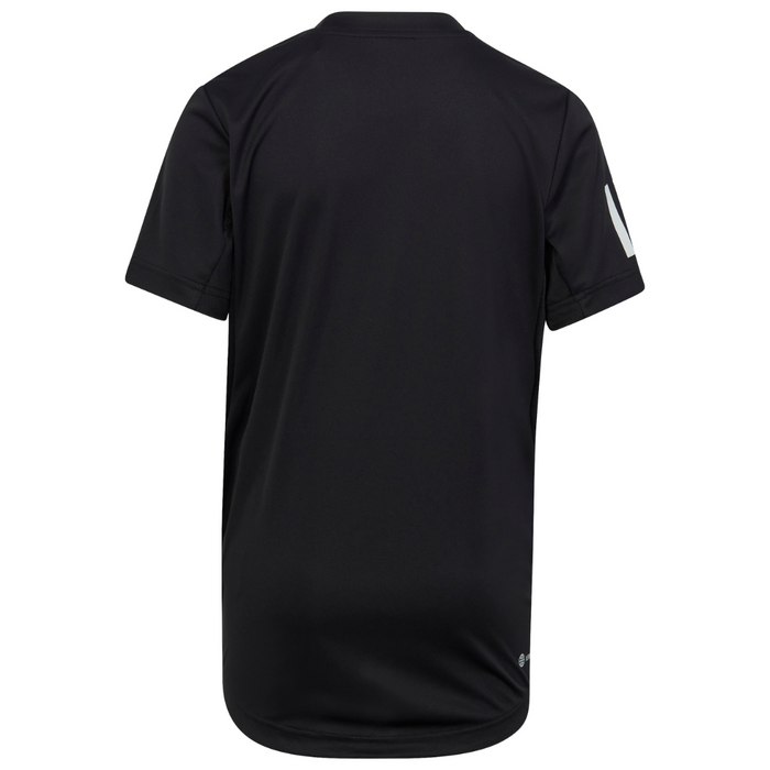 Adidas Club 3-Stripes Junior Tennis T-Shirt - Black
