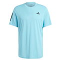 Adidas Club 3 Stripes Men Tennis T-Shirt - Light Aqua