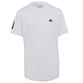 Adidas Club 3-Stripes Tennis T-Shirt - White/Black