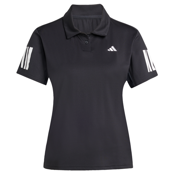 Adidas Club Climacool 3-Stripes Womens Tennis Polo Shirt - Black