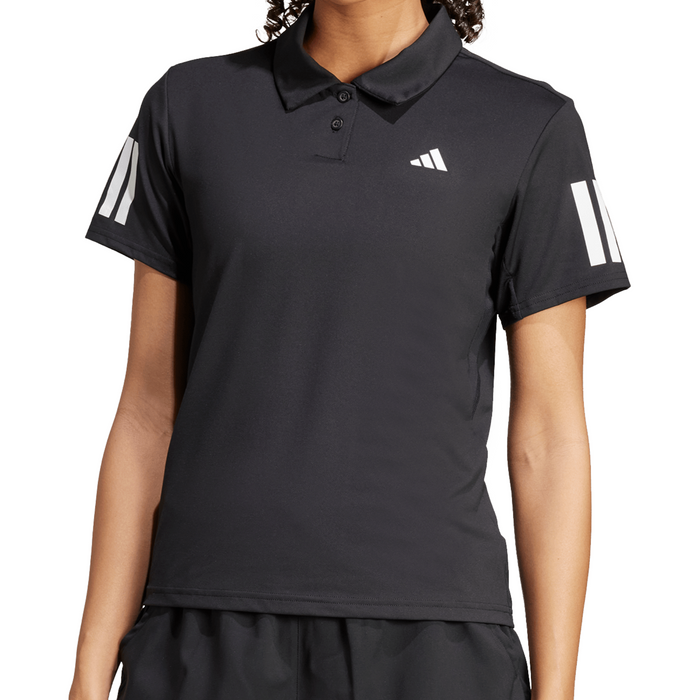 Adidas Club Climacool 3-Stripes Womens Tennis Polo Shirt - Black