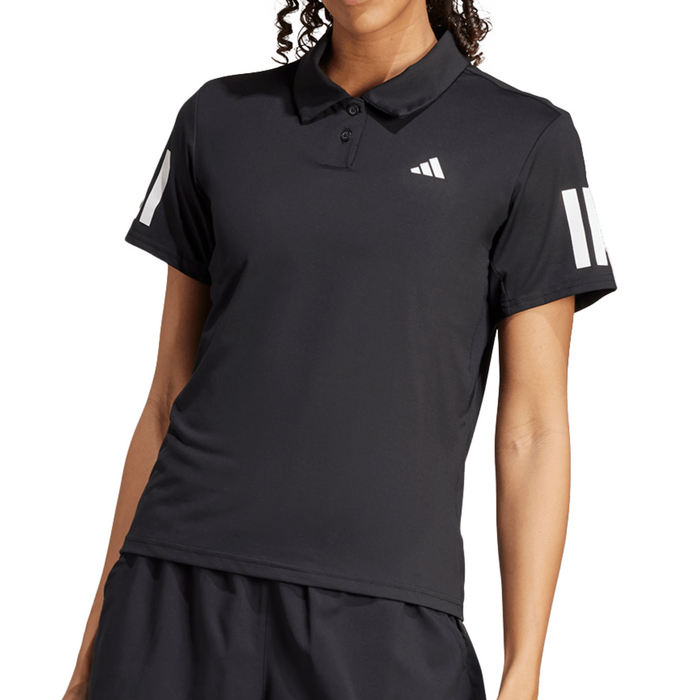 Adidas Club Climacool 3-Stripes Womens Tennis Polo Shirt - Black