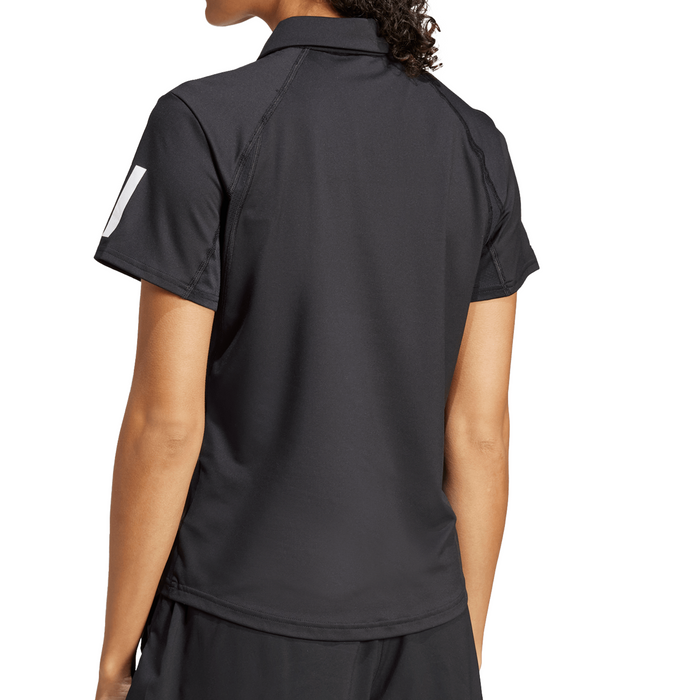 Adidas Club Climacool 3-Stripes Womens Tennis Polo Shirt - Black