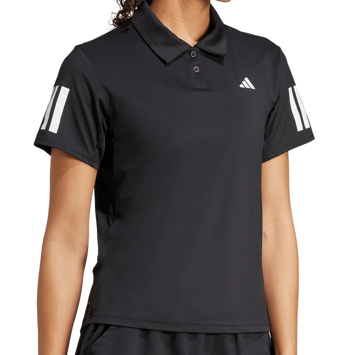 Adidas Club Climacool 3-Stripes Womens Tennis Polo Shirt - Black