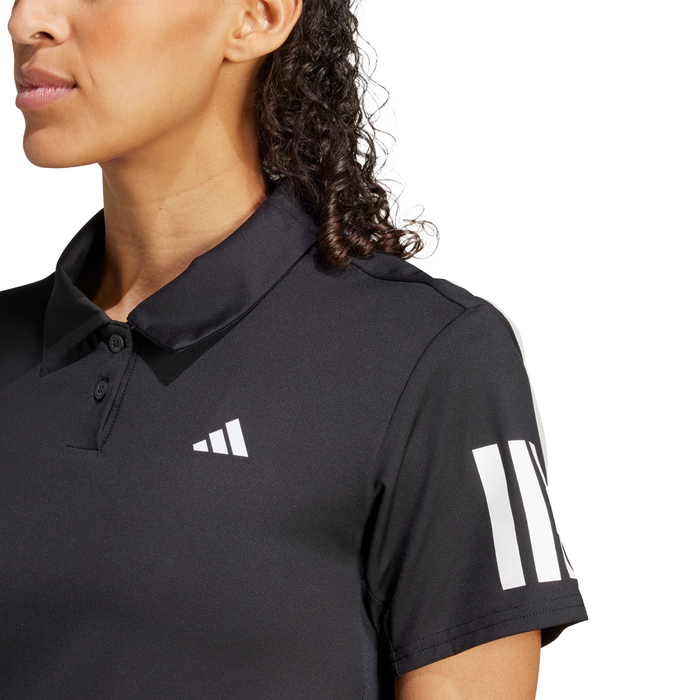 Adidas Club Climacool 3-Stripes Womens Tennis Polo Shirt - Black