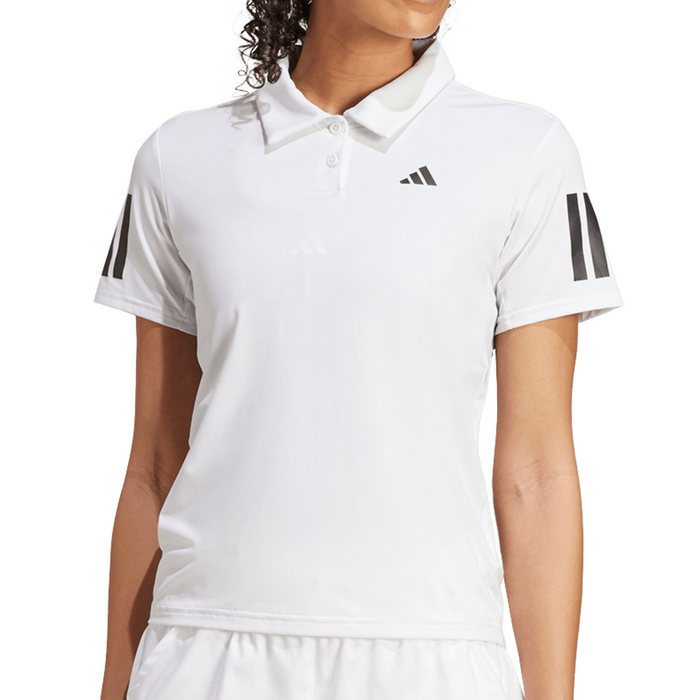 Adidas Club Climacool 3-Stripes Womens Tennis Polo Shirt - White