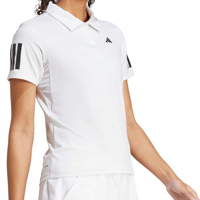 Adidas Club Climacool 3-Stripes Womens Tennis Polo Shirt - White