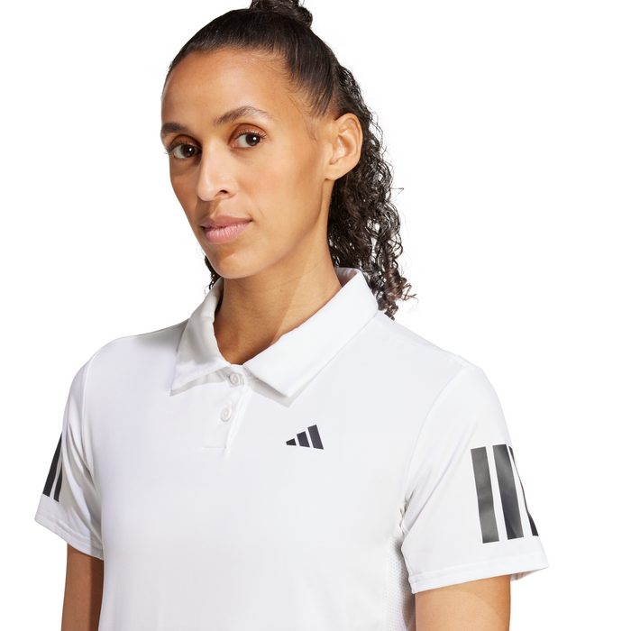 Adidas Club Climacool 3-Stripes Womens Tennis Polo Shirt - White