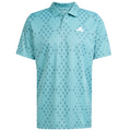 Adidas Club Climacool Graphic Mens Tennis Polo Shirt - Powder Teal/Preloved Teal