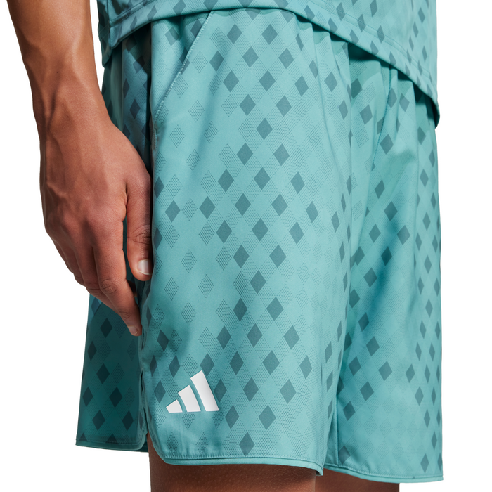 Adidas Club Climacool Graphic Mens Tennis Shorts - Powder Teal/Preloved Teal