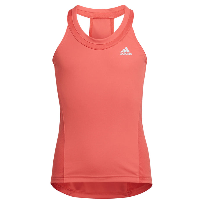 Adidas Club Girls Tennis Tank - Semi Turbo/White