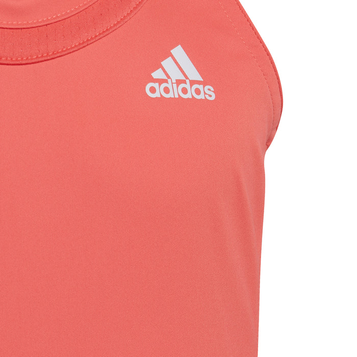 Adidas Club Girls Tennis Tank - Semi Turbo/White