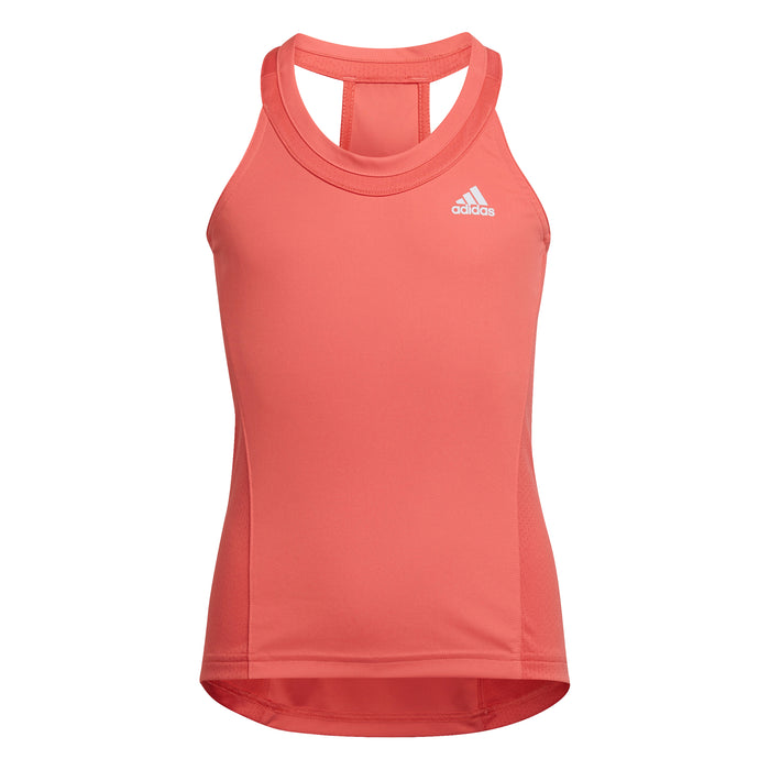 Adidas Club Girls Tennis Tank - Semi Turbo/White