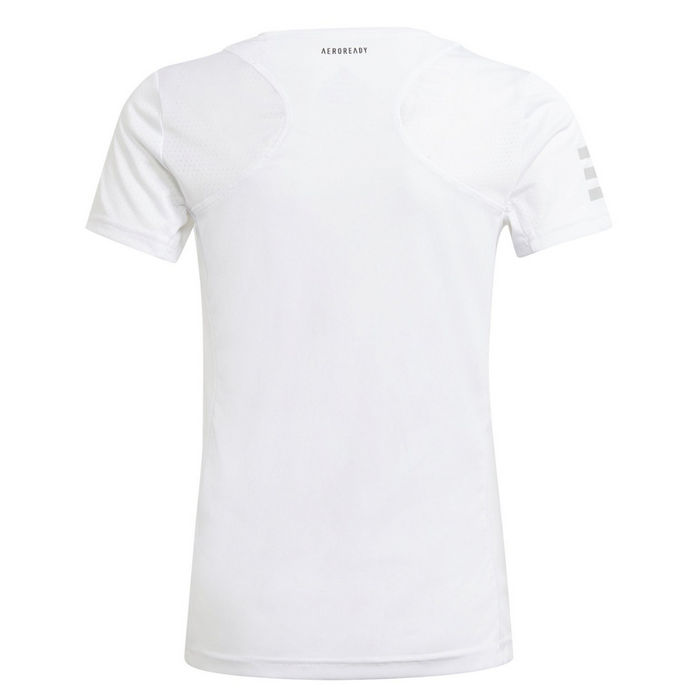 Adidas Club Girls Tennis Tee - White/Grey Two