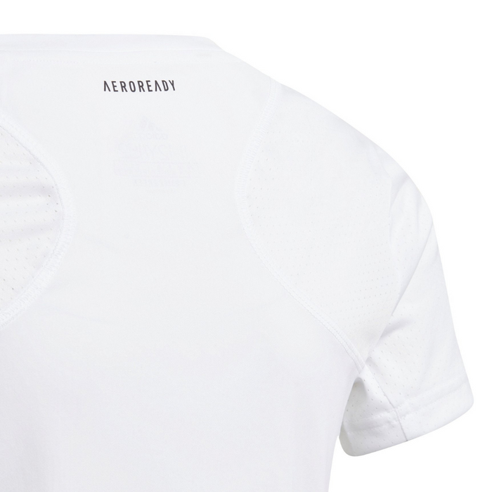 Adidas Club Girls Tennis Tee - White/Grey Two