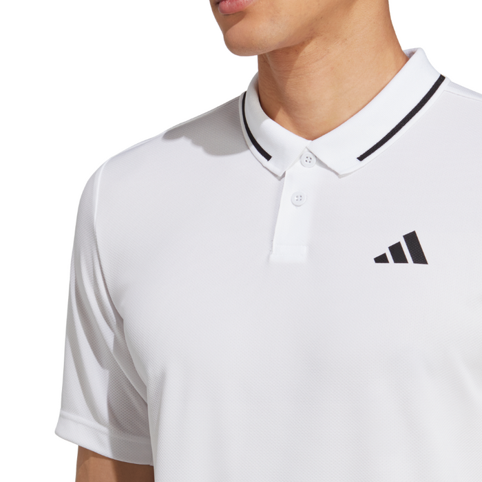 Adidas Club Piqué Tennis Polo Shirt - Black/White