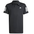 Adidas CLUB TENNIS 3-Stripes Boys Tennis Polo Shirt - Black