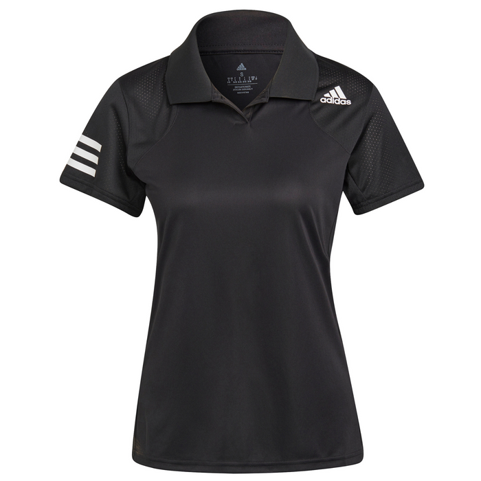 Adidas Club Womens Tennis Polo Shirt - Black/White/White