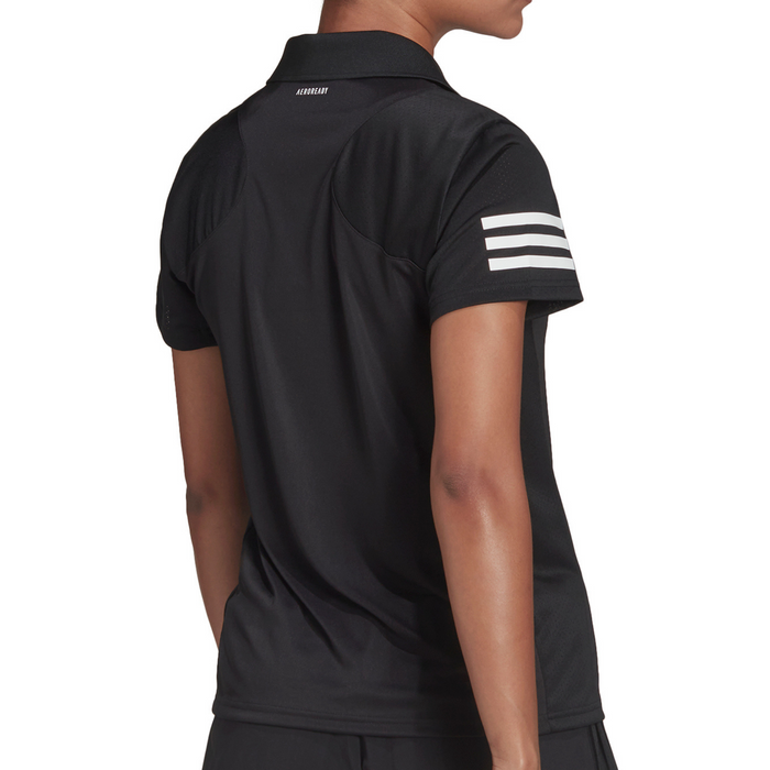 Adidas Club Womens Tennis Polo Shirt - Black/White/White