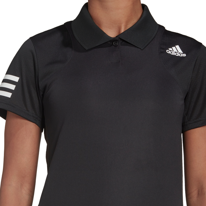 Adidas Club Womens Tennis Polo Shirt - Black/White/White