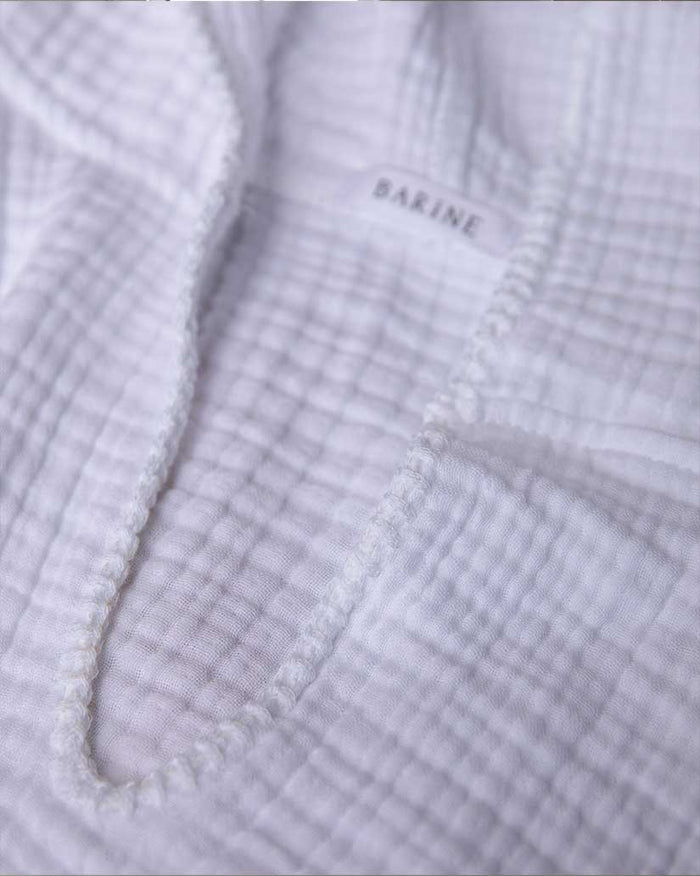Cocoon Cotton Poncho-White
