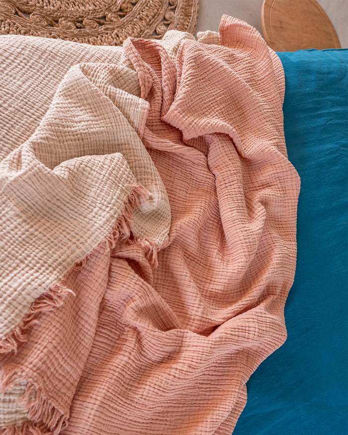 Cocoon Muslin Cotton Blanket- Canyon & Sand