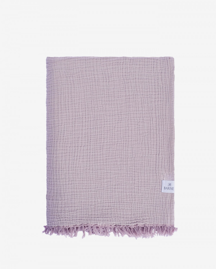 Cocoon Muslin Cotton Throw - Orchid & Burnished Lilac