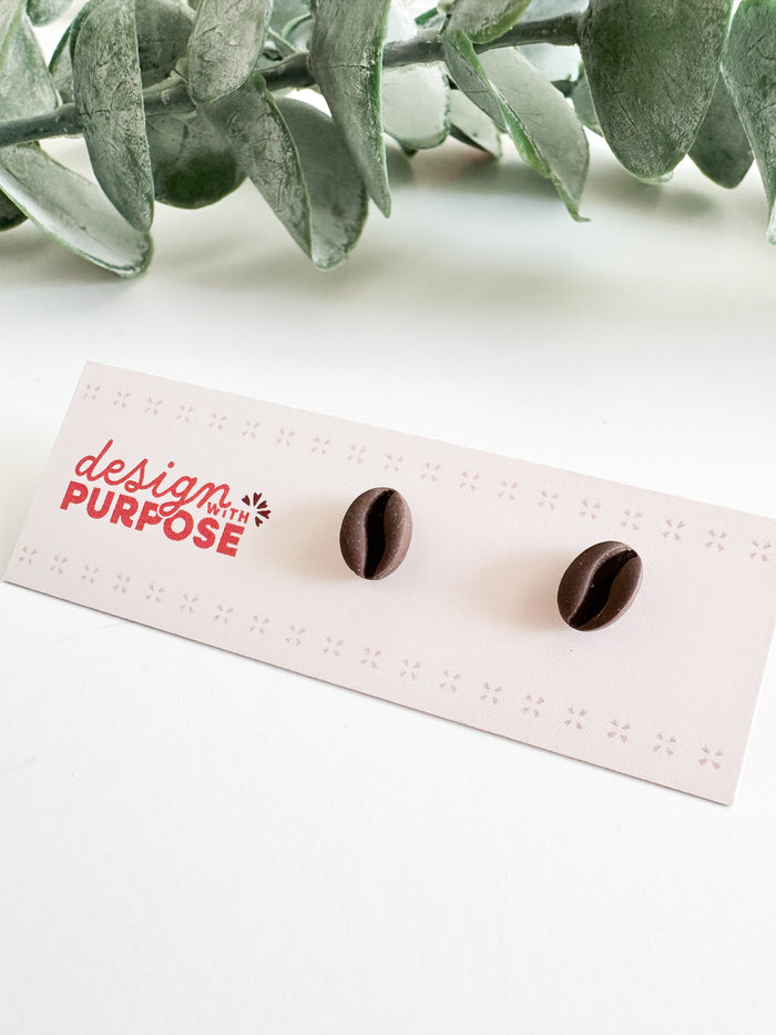 Coffee Bean Stud