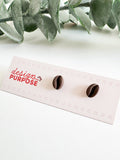 Coffee Bean Stud