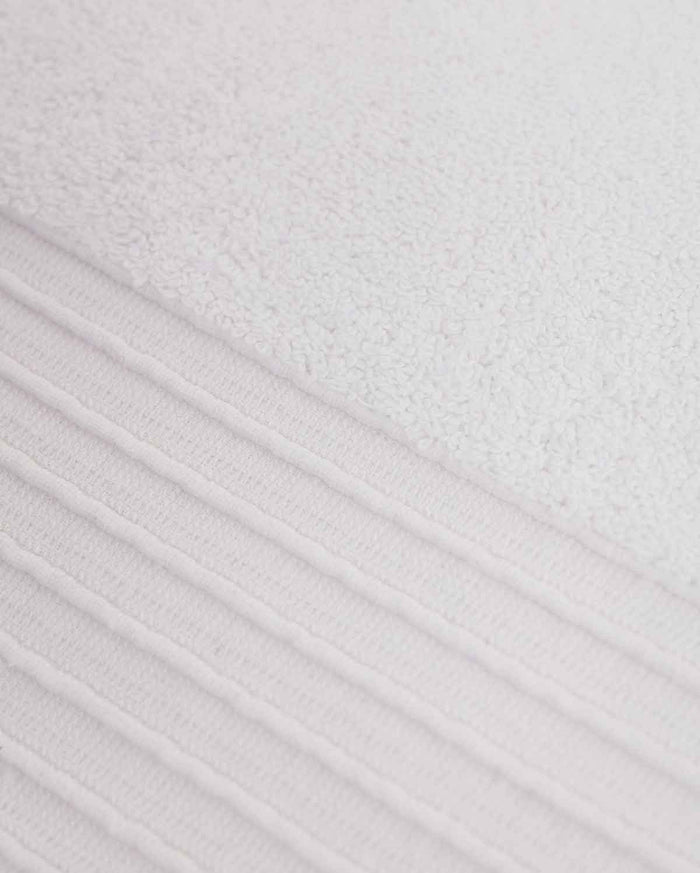 Cotton Plush Spa Towel Set - White (3 Towels)